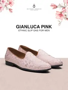 MICHAEL ANGELO Men Woven Design Mojaris