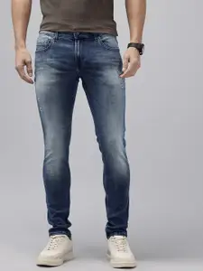 SPYKAR Men Low-Rise Skinny Slim Fit Low Distress Heavy Fade Stretchable Jeans