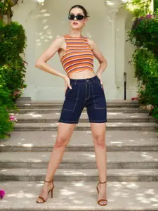 Life With Pockets Women High-Rise Denim Shorts