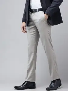 Arrow Men Hudson Tailored Fit Textured Formal Trousers