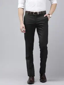 Arrow Men Hudson Tailored Fit Textured Formal Trousers