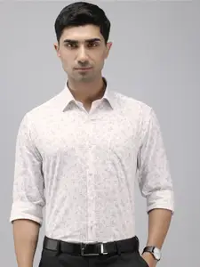 Arrow Manhattan Slim Fit Printed Pure Cotton Formal Shirt