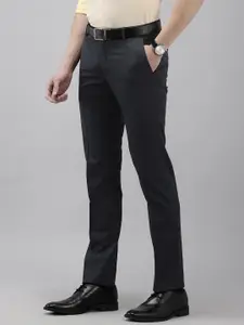 Arrow Men Hudson Tailored Fit Textured Formal Trousers