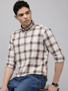 Arrow Pure Cotton Manhattan Slim Fit Checked Casual Shirt