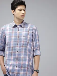 Arrow Pure Cotton Manhattan Slim Fit Opaque Checked Casual Shirt