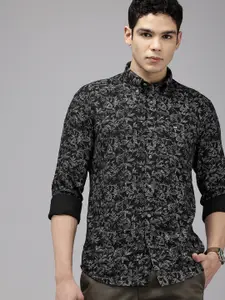 Arrow Manhattan Slim Fit Abstract Printed Pure Cotton Casual Shirt