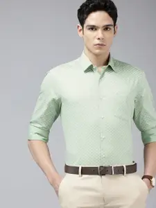 Arrow Manhattan Slim Fit Floral Printed Pure Cotton Formal Shirt