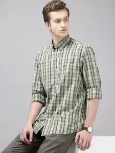 Arrow Manhattan Slim Fit Opaque Checked Pure Cotton Casual Shirt