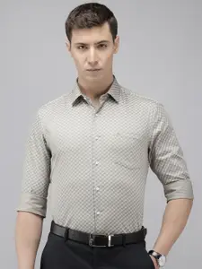 Arrow Manhattan Slim Fit Printed Pure Cotton Formal Shirt