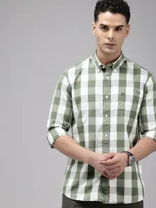 Arrow Pure Cotton Manhattan Slim Fit Opaque Checked Casual Shirt
