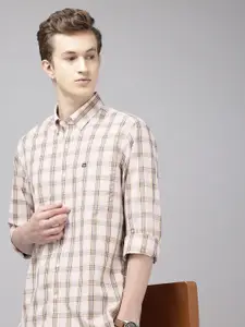 Arrow Pure Cotton Manhattan Slim Fit Button-Down Collar Collar Checked Casual Shirt