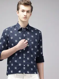 Arrow Manhattan Slim Fit Printed Pure Cotton Casual Shirt