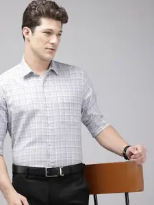 Arrow Manhattan Slim Fit Checked Pure Cotton Formal Shirt