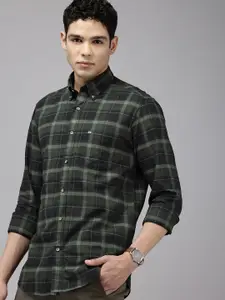 Arrow Manhattan Slim Fit Checked Pure Cotton Casual Shirt