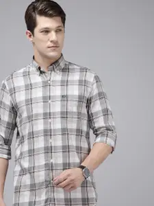 Arrow Pure Cotton Manhattan Slim Fit Opaque Checked Casual Shirt