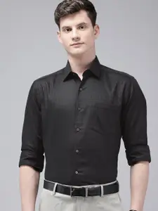 Arrow Self-Design Textured Manhattan Slim Fit Formal Shirt