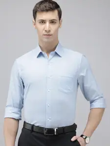 Arrow Manhattan Slim Fit Self Striped Pure Cotton Formal Shirt