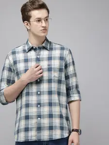 Arrow Manhattan Slim Fit Checked Pure Cotton Casual Shirt