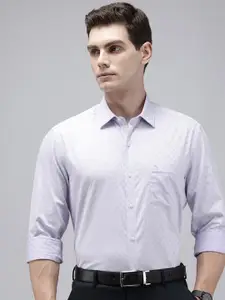 Arrow Manhattan Slim Fit Self Design Textured Pure Cotton Formal Shirt