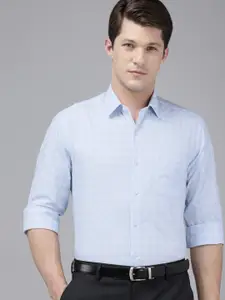Arrow Pure Cotton Manhattan Slim Fit Self-Checked Formal Shirt