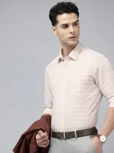 Arrow Pure Cotton Manhattan Slim Fit Checked Formal Shirt