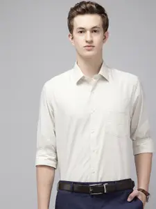 Arrow Pure Cotton Manhattan Slim Fit Self-Design Checked Casual Shirt