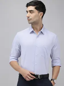 Arrow Pure Cotton Self Design Manhattan Slim Fit Textured Formal Shirt