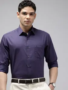 Arrow Manhattan Slim Fit Checked Pure Cotton Formal Shirt