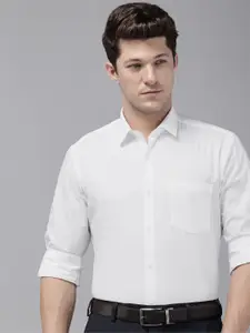 Arrow Manhattan Slim Fit Self Striped Pure Cotton Formal Shirt