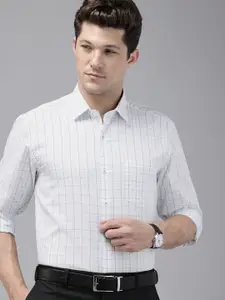 Arrow Manhattan Slim Fit Checked Pure Cotton Formal Shirt