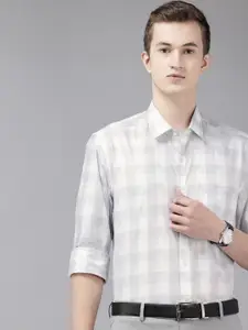 Arrow Manhattan Slim Fit Checked Pure Cotton Formal Shirt