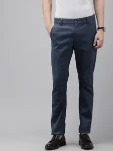 Arrow Men Bronson Slim Fit Low-Rise Trousers