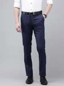 Arrow Men Hudson Tailored Fit Textured Formal Trousers