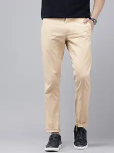 Arrow Men Bronson Slim Fit Low-Rise Trousers