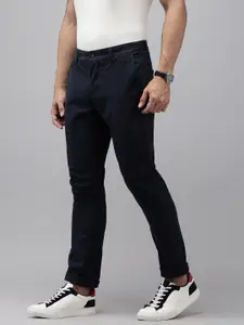 Arrow Men Bronson Slim Fit Low-Rise Trousers