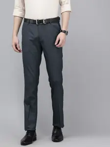 Arrow Men Original Tapered Fit Self Design Textured Formal Trousers