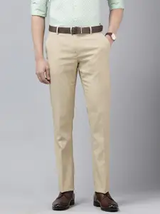 Arrow Men Hudson Tailored Fit Textured Formal Trousers