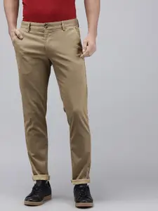 Arrow Men Slim Fit Micro Ditsy Printed Low-Rise Trousers