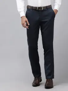 Arrow Men Textured Hudson Tapered Fit Formal Trousers