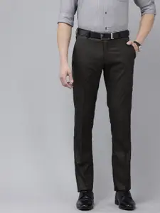 Arrow Men Checked Original Tapered Fit Formal Trousers