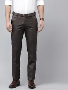 Arrow Men Hudson Tailored Fit Textured Formal Trousers