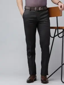 Arrow Men Original Tapered Fit Checked Formal Trousers