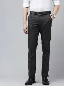 Arrow Men Textured Hudson Tailored Fit Formal Trousers