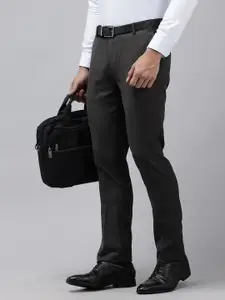 Arrow Men Textured Hudson Tapered Fit Formal Trousers