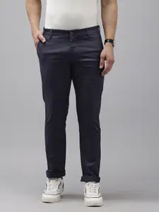 Arrow Men Textured Bronson Slim Fit Low-Rise Trousers