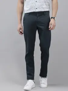 Arrow Men Geometric Printed Bronson Slim Fit Low-Rise Semiformal Trousers