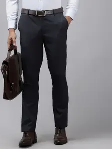 Arrow Men Textured Hudson Tapered Fit Formal Trousers