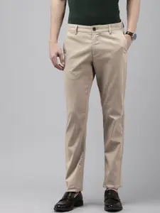 Arrow Men Micro Ditsy Printed Bronson Slim Fit Low-Rise Trousers