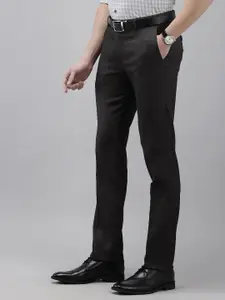 Arrow Men Checked Hudson Tailored Tapered Fit Formal Trousers