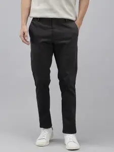 Arrow Men Bronson Slim Fit Printed Low-Rise Trousers
